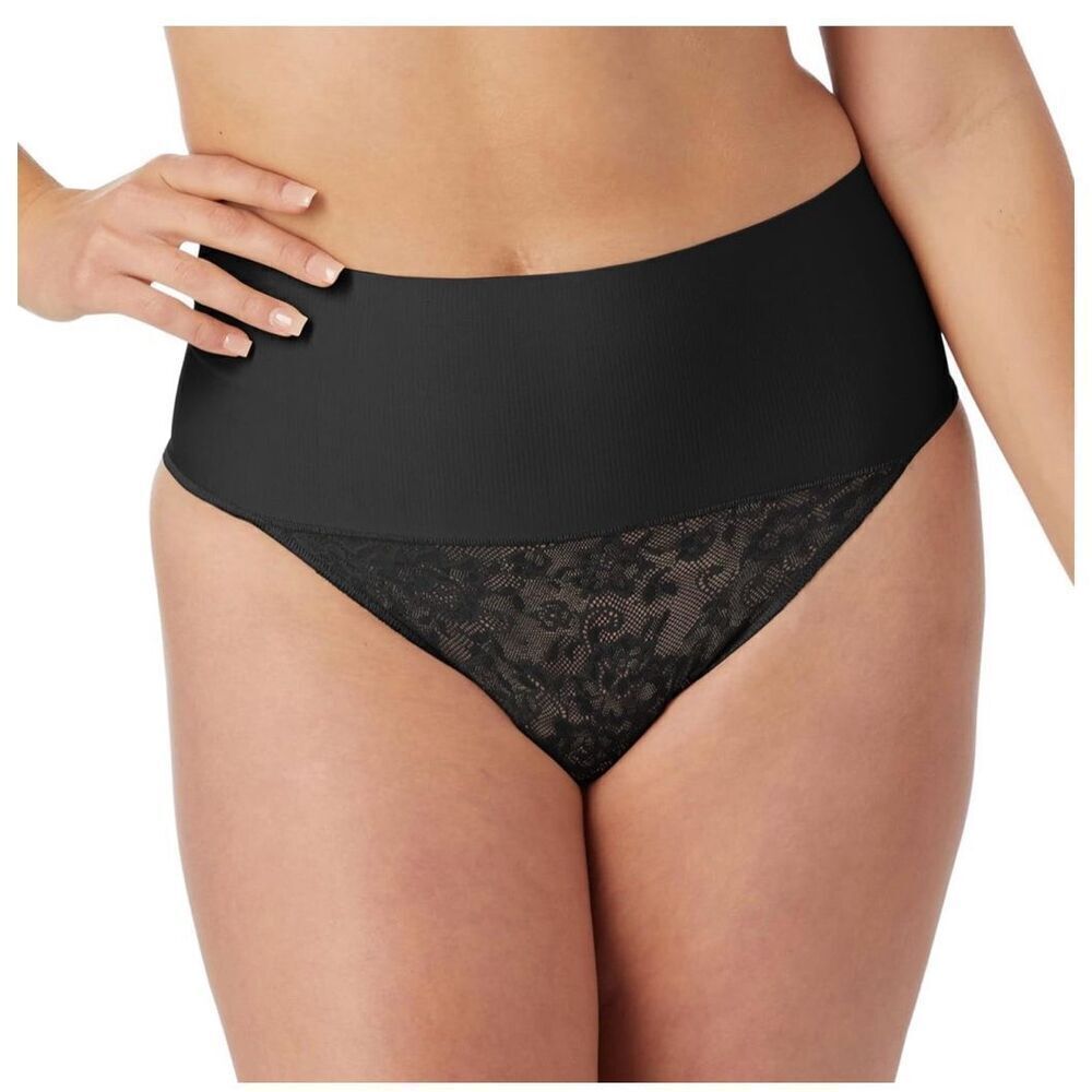 Maidenform Women's Shapewear Thong, Tummy Control Underwear , Breathable Stretch